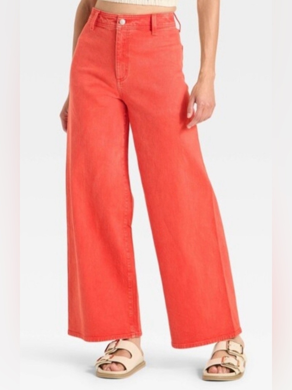 Universal Thread Coral Wide Leg High-Rise Jeans